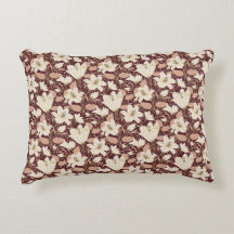 Padrão Floral Botânico Burgundy Vermelho Beige Lil