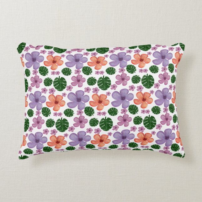 Almofada Decorativa Padrão floral elegante (Frente)