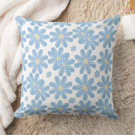 Almofada Decorativa - Padrão Floral Flor Azul