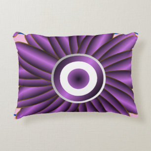 Almofada Decorativa Padrão Floral Roxo Moderno Desenho de Flor Abstrat