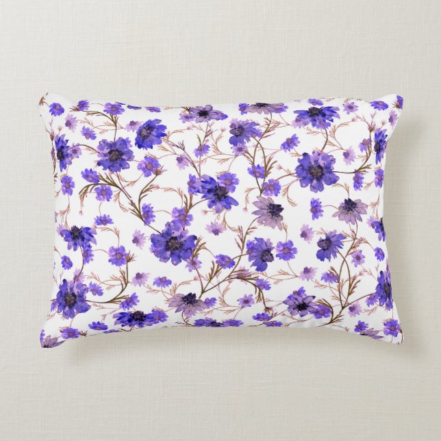Almofada Decorativa Padrão floral sem costura com flores marigdold (Frente)