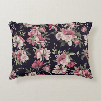 Almofada Decorativa Padrão floral sem costura com rosas, aquarela. Vi