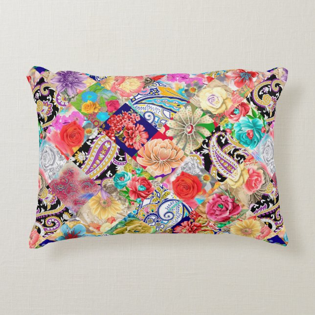 Almofada Decorativa Padrão Floral Tropical (Frente)