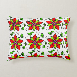 Almofada Decorativa Padrão Floral Vibrante