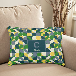 Almofada Decorativa Padrão Geométrico Abstrato Bauhaus Moderno Colorid