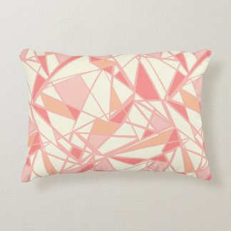 Almofada Decorativa Padrão geométrico abstrato rosa bege