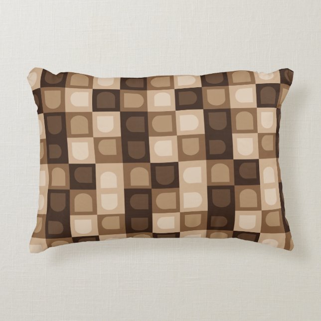 Almofada Decorativa Padrão Geométrico Azteca de Arco Boho Moderno Marr (Frente)