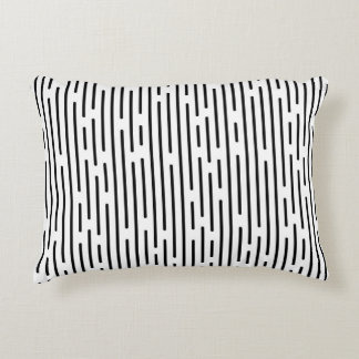 Almofada Decorativa Padrão Geométrico de Linha Preta