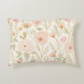 Almofada Decorativa Padrão Invisível de Aquarela Elegante