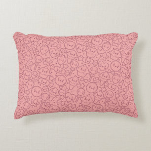 Almofada Decorativa Padrão Kawaii com bolos fofos