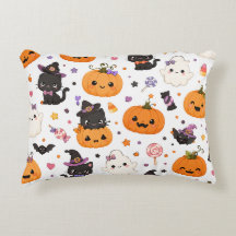 Padrão Kawaii de Halloween com Abóboras Fofas
