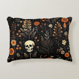 Almofada Decorativa Padrão legal de Halloween no crânio