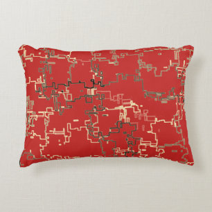 Almofada Decorativa Padrão legal e exclusivo vermelho