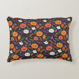 Almofada Decorativa Padrão Mágico de Halloween Fofo