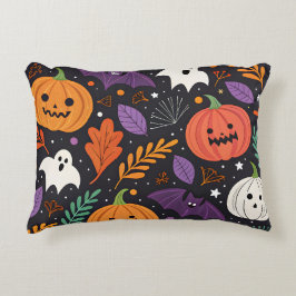 Almofada Decorativa Padrão Mágico de Halloween Fofo