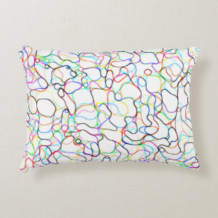 Almofada Decorativa Padrão Neon Multicolor Curvy Line - LEGAL