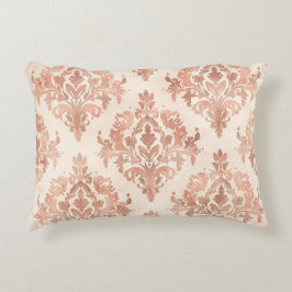 Almofada Decorativa Padrão Ornamental de Aquarela de Damasco de Pêsseg