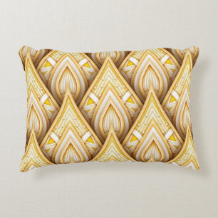 Almofada Decorativa Padrão perfeito com Dourados motivos étnicos. Se
