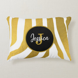 Almofada Decorativa Padrão Personalizado de faixas de impressão Faux D