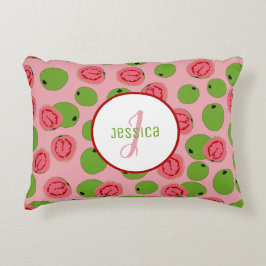 Almofada Decorativa Padrão Personalizado de Fruta de Goiaba 