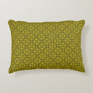 Almofada Decorativa Padrão Românico Amarelo Medieval