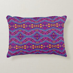 Almofada Decorativa Padrão Roxo Aztec