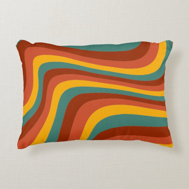 Almofada Decorativa Padrão S Groovy Wavy 70s (Frente)