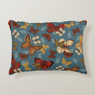 Almofada Decorativa padrão sem costura da borboleta azul