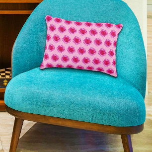 Almofada Decorativa Padrão sem costura da Flor de Cravo Rosa em