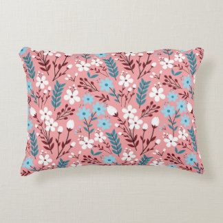 Almofada Decorativa Padrão sem costura de flor pastel colorida com cor