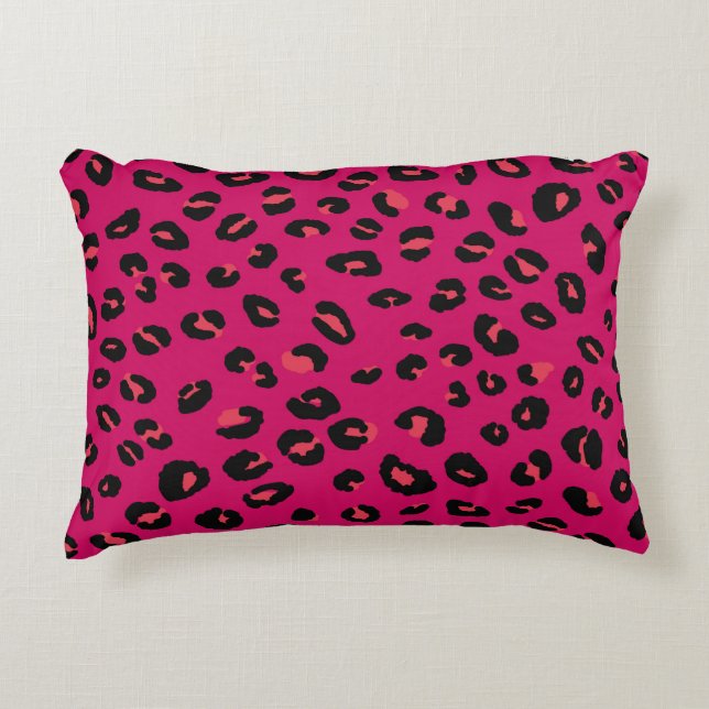 Almofada Decorativa padrão sem descontinuidades do leopardo abstrato m (Frente)