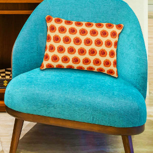 Almofada Decorativa Padrão sem soldadura do Rosa de cor laranja ativad