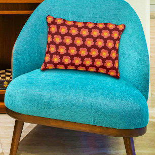 Almofada Decorativa Padrão sem soldadura do Rosa de Moss Vermelho ativ