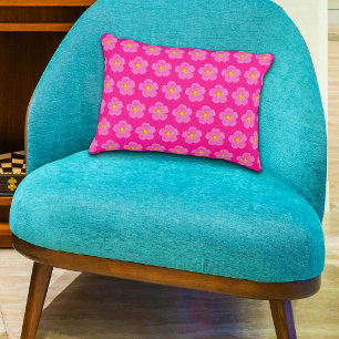 Almofada Decorativa Padrão sem soldadura do Rosa do Moss rosa ativado