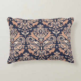Almofada Decorativa Padrão simétrico sem soldadura no estilo Damask.