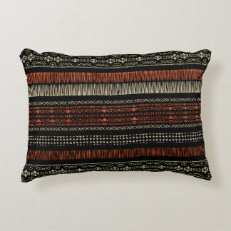 Almofada Decorativa Padrão Tribal de Linen Verde