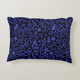 Almofada Decorativa padrão uniforme de abstrato azul