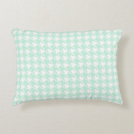 Almofada Decorativa Padrão Verde de Houndstooth Moderno Decor Doméstic