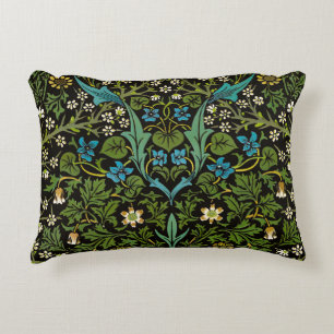 Almofada Decorativa Padrão Vintage Blackthorn Fundo Preto Morris Black