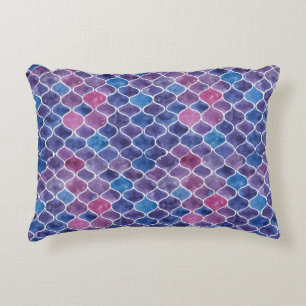 Almofada Decorativa Padrão violeta de aquarela sem costura