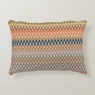 Almofada Decorativa Padrão Zigzag Multicolor