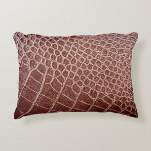 Almofada Decorativa Padrões de couro crocodilo abstrato,aliado