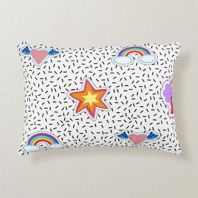 Almofada Decorativa Padrões de fundo sem soldadura com desenho de dese (Frente)