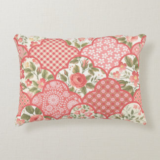 Almofada Decorativa Padrões de retalhamento de Rosas de Pastel