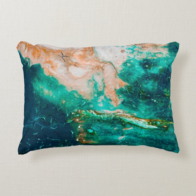 Almofada Decorativa Padrões Fantásticos de abstrato de Cores e Tintas (Frente)