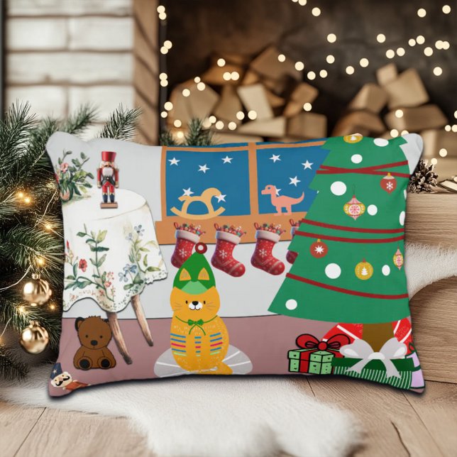Almofada Decorativa Página inicial da ilustração de feriados (Criador carregado)