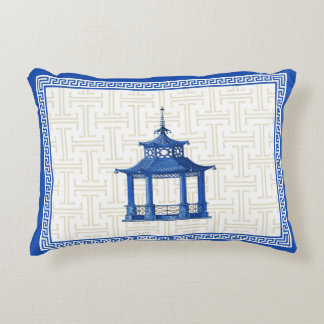 Almofada Decorativa Pagode azul no travesseiro da fricção