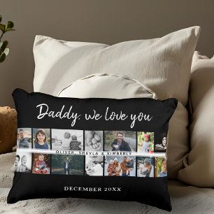 Almofada Decorativa Pai com Pai 14 Colagem de Fotografias para Criança