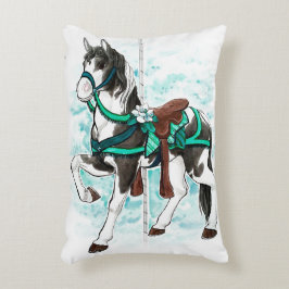 Almofada Decorativa Paint Carousel Horse Travesseiro