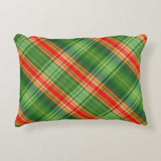 Almofada Decorativa País da Xadrez Vermelha e Verde
